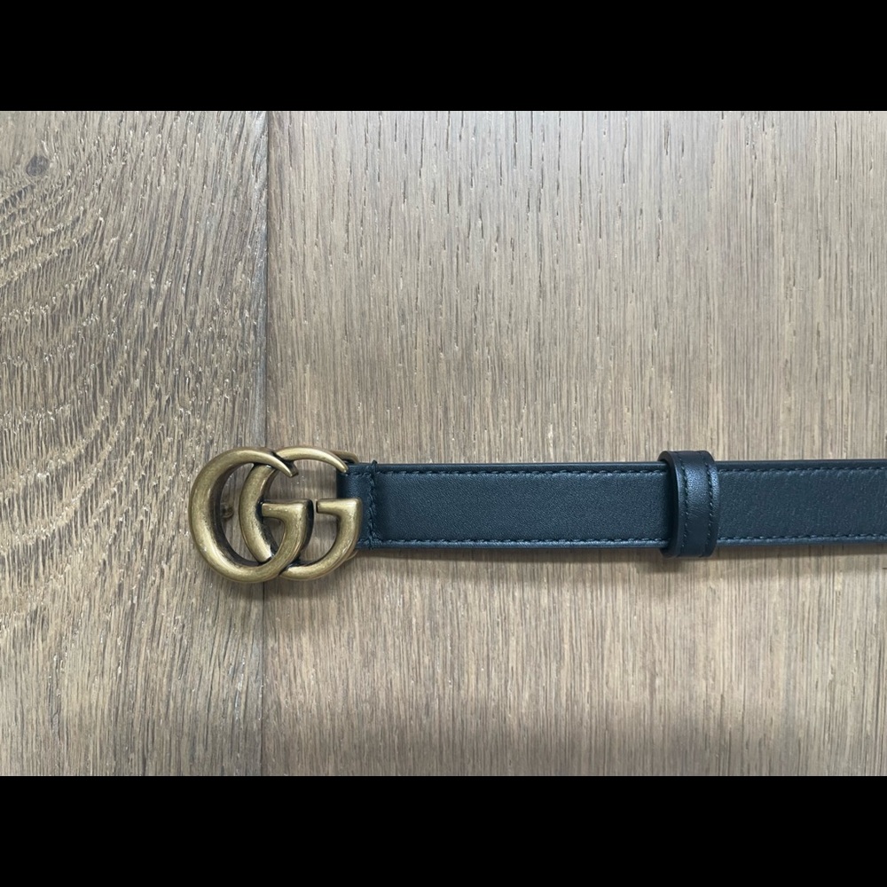 Gucci Leather belt with Double G buckle 70